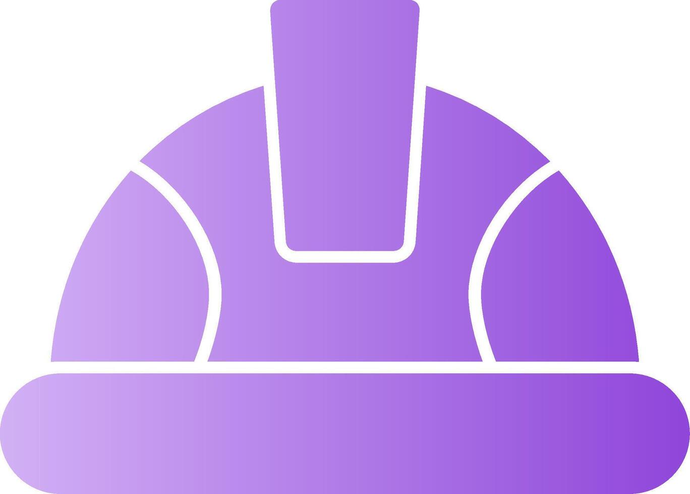 Safety Helmet Glyph Gradient Icon vector