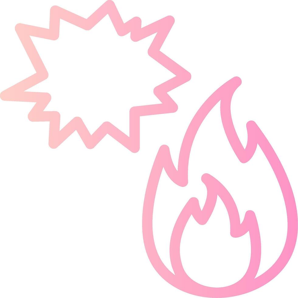 Blaze Burst Linear Gradient Icon vector