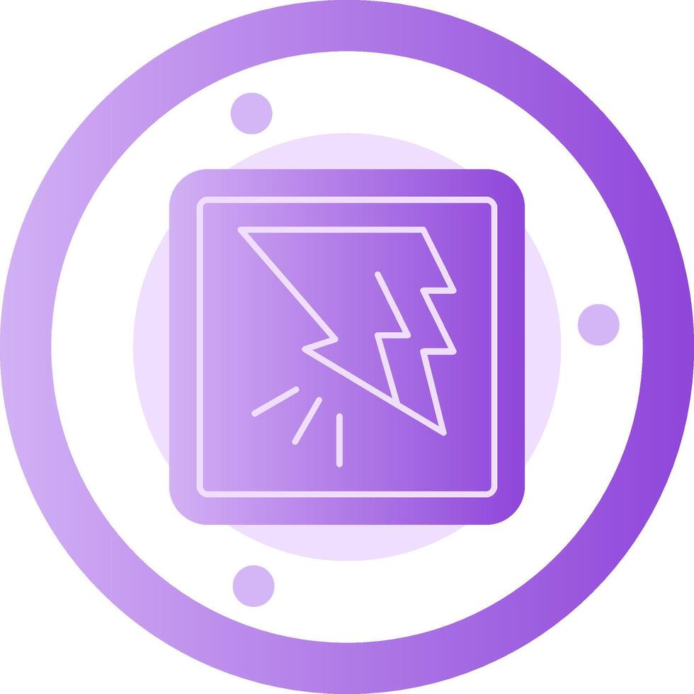 Bold Burst Glyph Gradient Icon vector