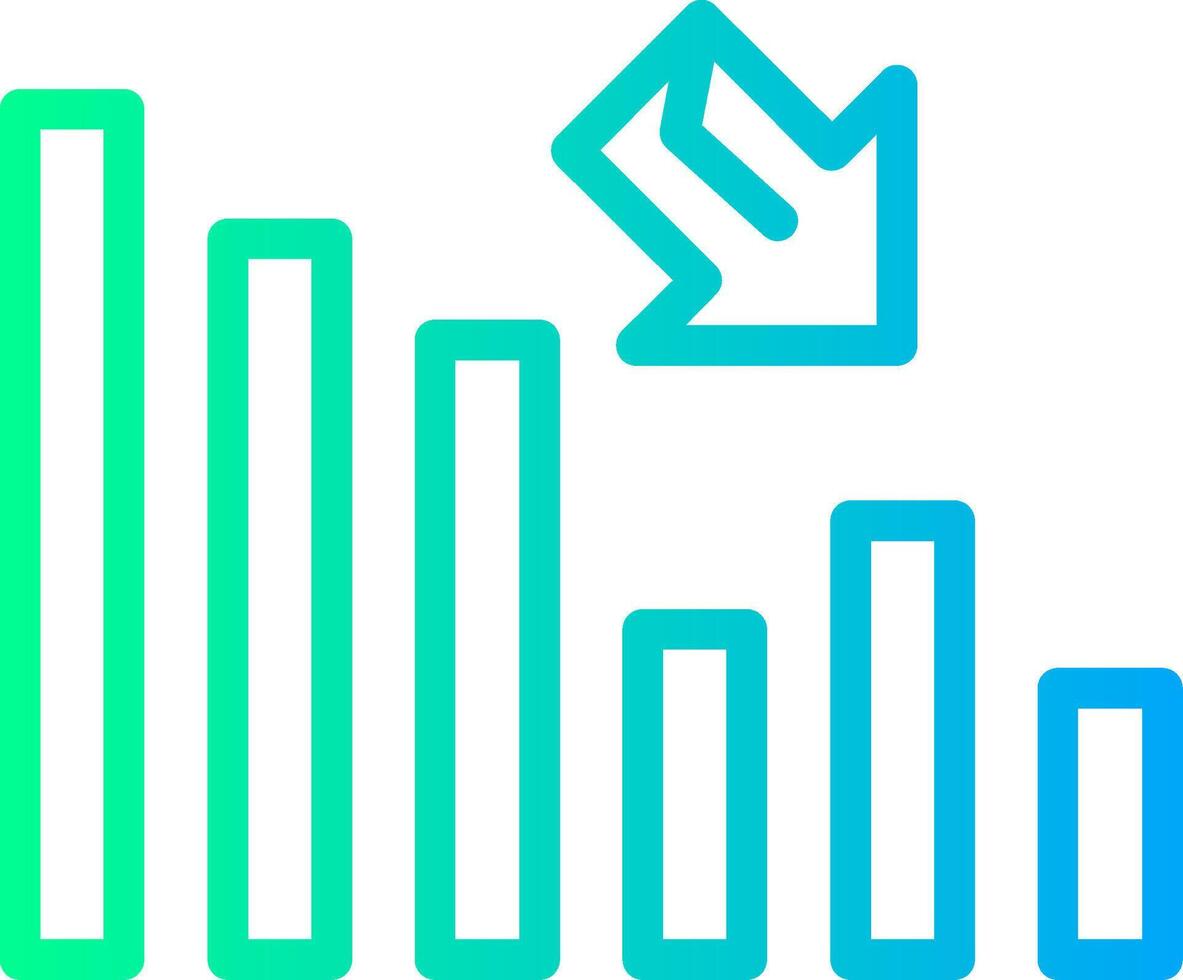 Rise Rift Linear Gradient Icon vector