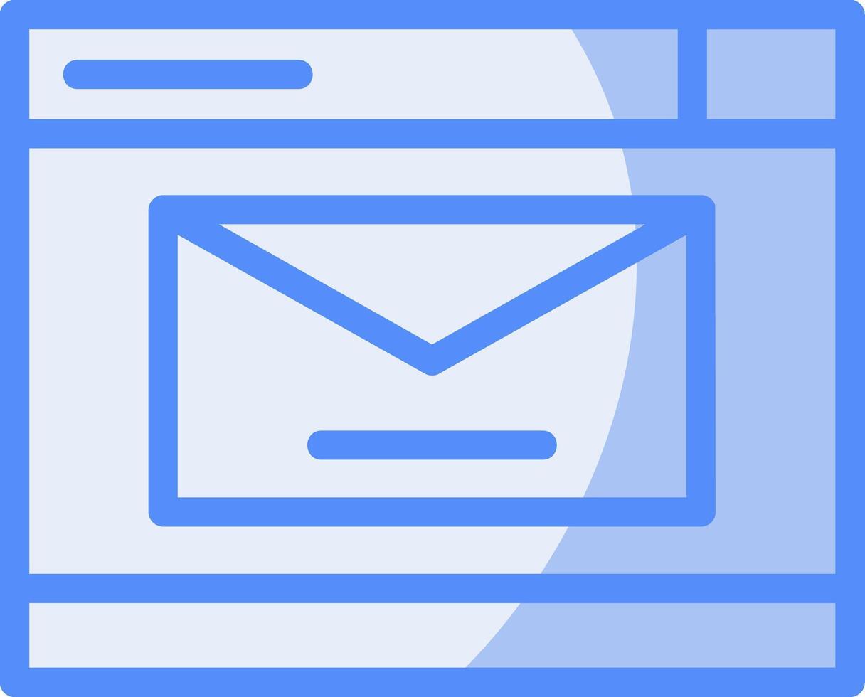 Mail Line Filled Blue Icon vector