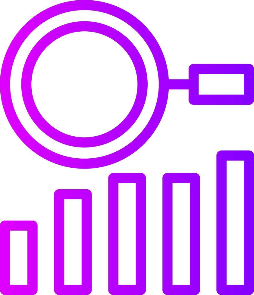 Analysis Linear Gradient Icon vector