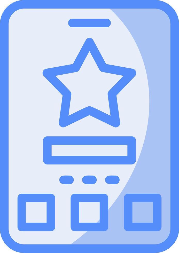 Star Line Filled Blue Icon vector