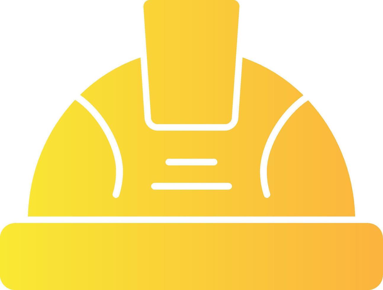 Hard Hat Glyph Gradient Icon vector