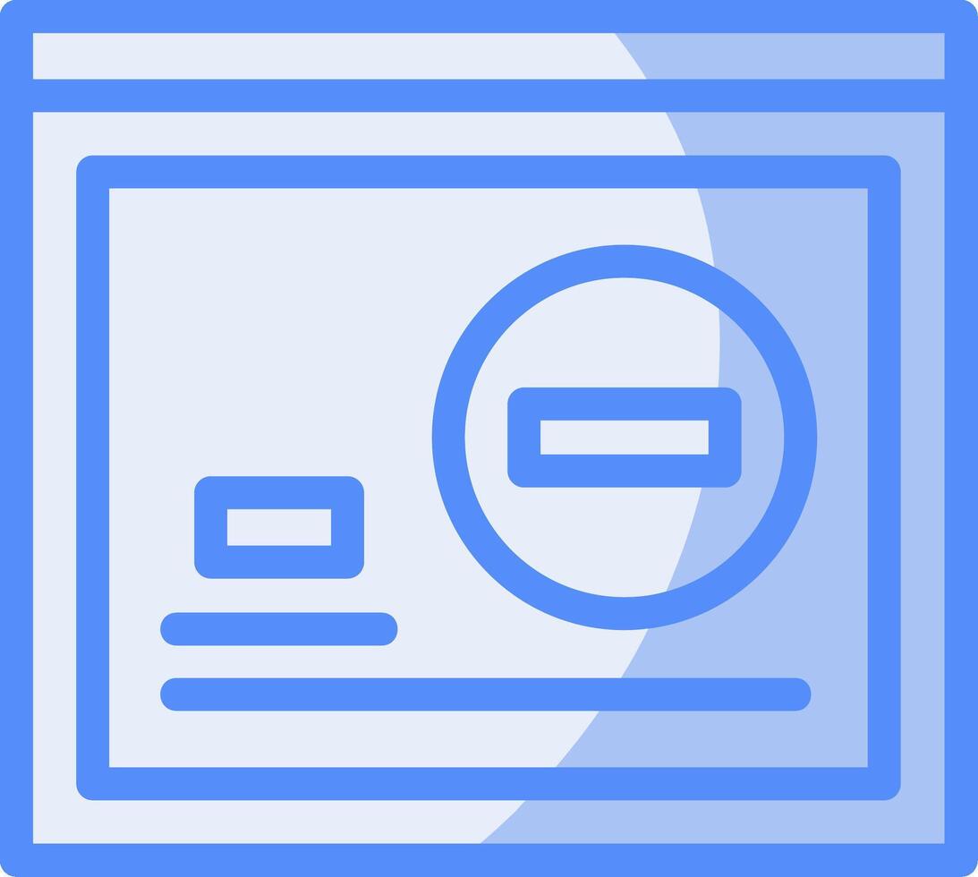 Delete Line Filled Blue Icon vector