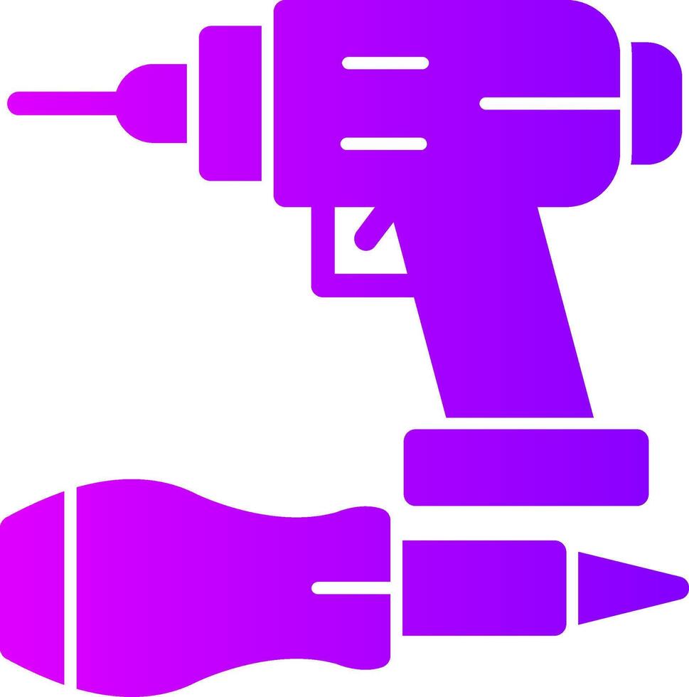 Assembly Tools Glyph Gradient Icon vector