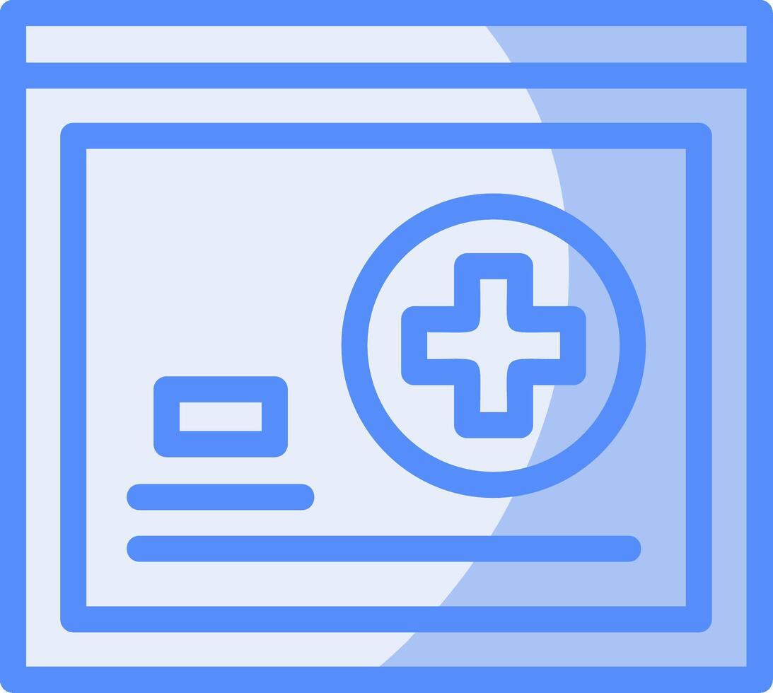 Add Line Filled Blue Icon vector