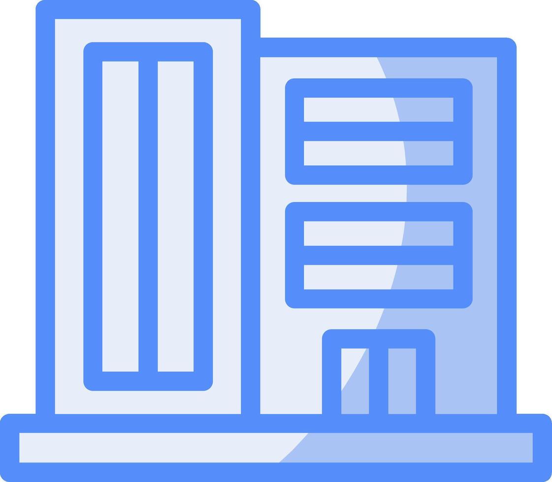 Restaurant Line Filled Blue icon vector