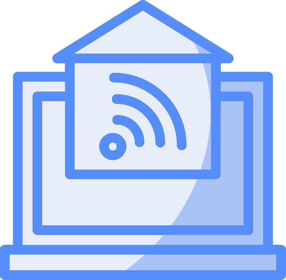 Home Automation Line Filled Blue Icon vector