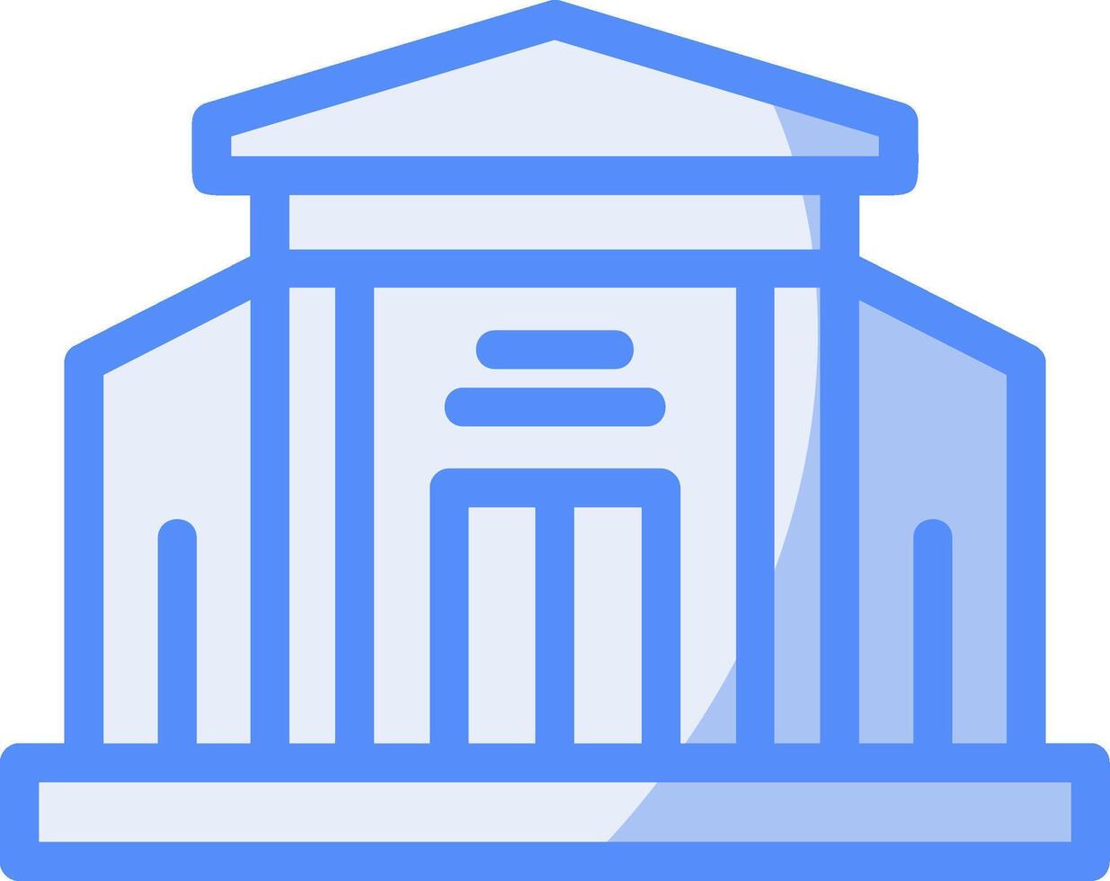 Museum Line Filled Blue icon vector