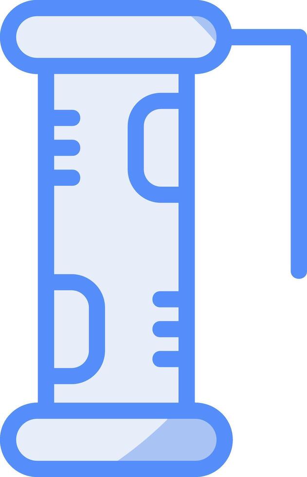 Jade Scroll Line Filled Blue Icon vector