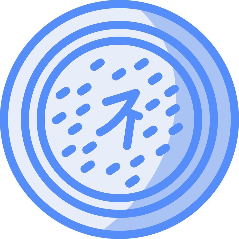 Nian Gao Line Filled Blue Icon vector