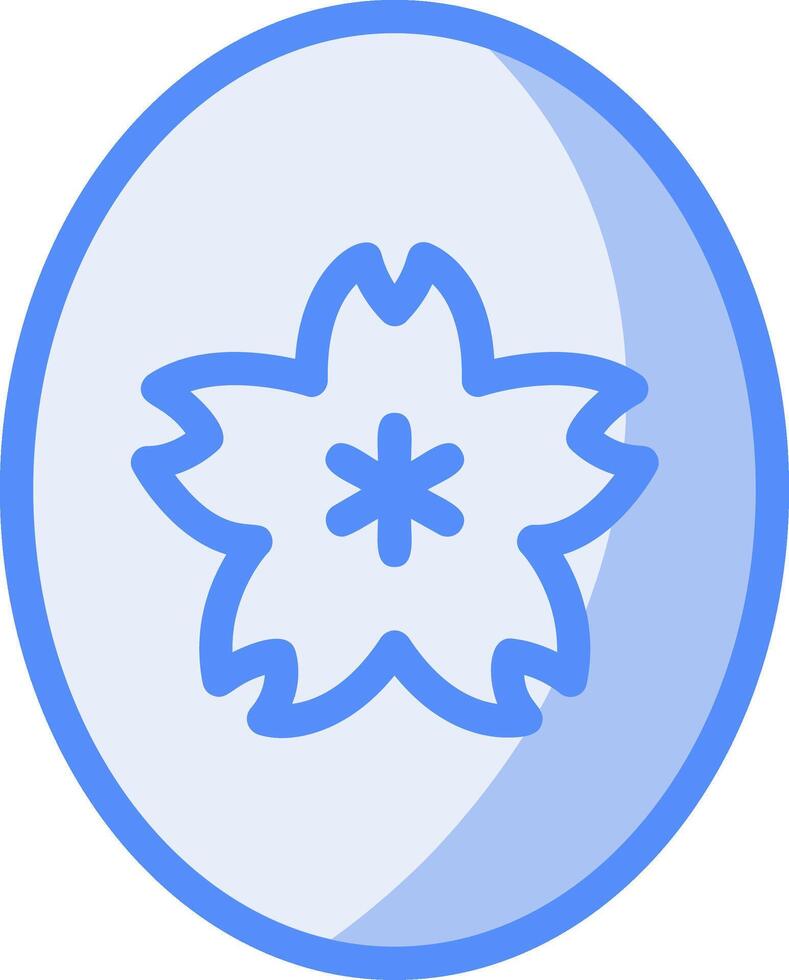 Jade Line Filled Blue Icon vector