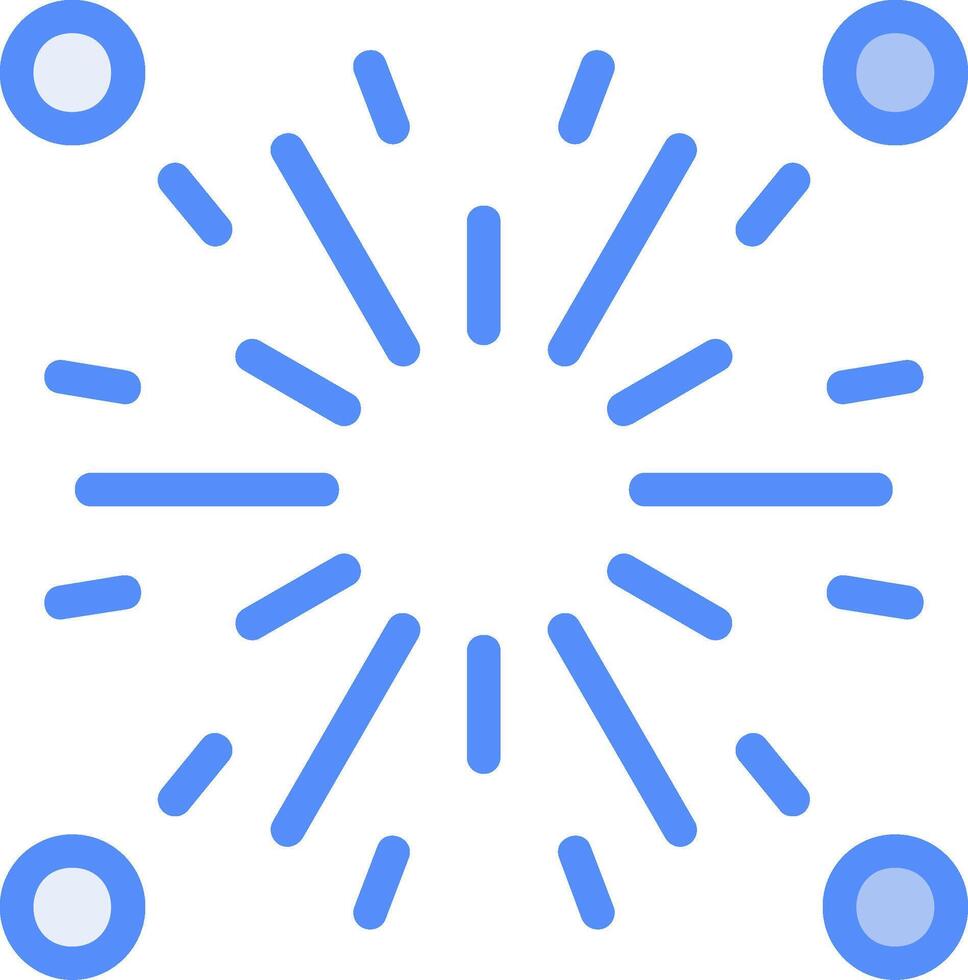 Firecracker Line Filled Blue Icon vector