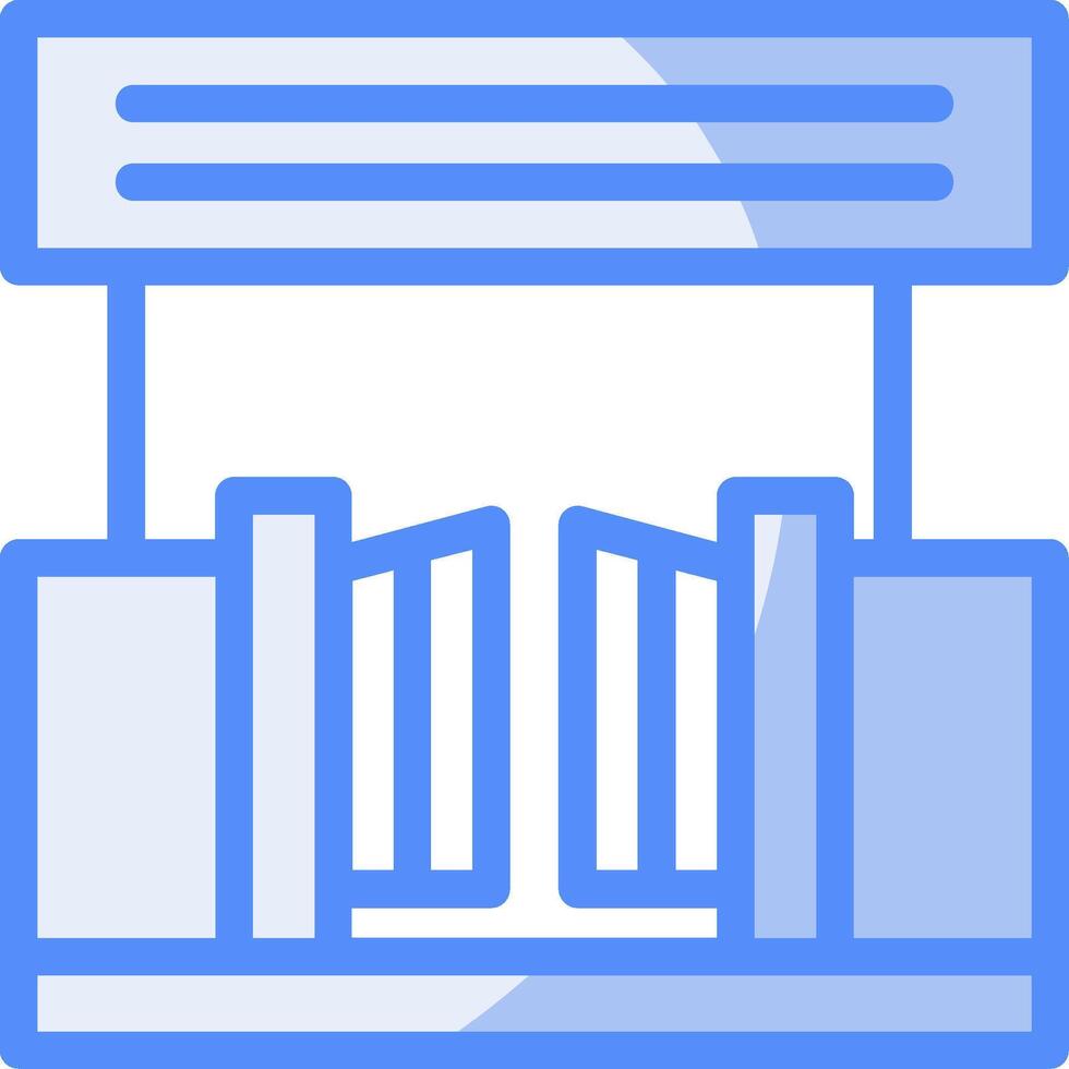 Zoo Line Filled Blue icon vector