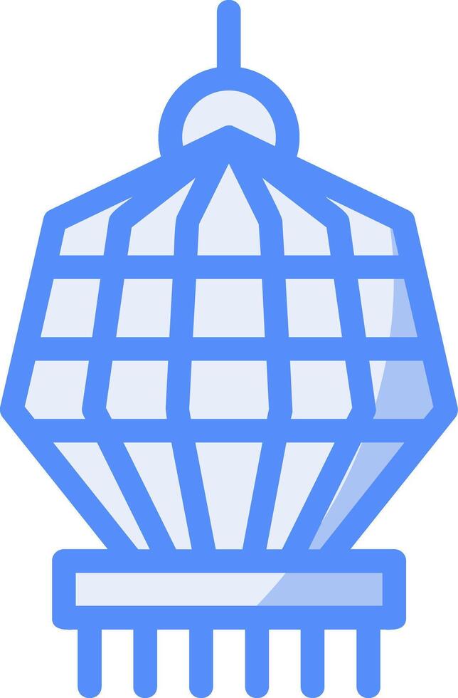 Prosperity Lamp Line Filled Blue Icon vector