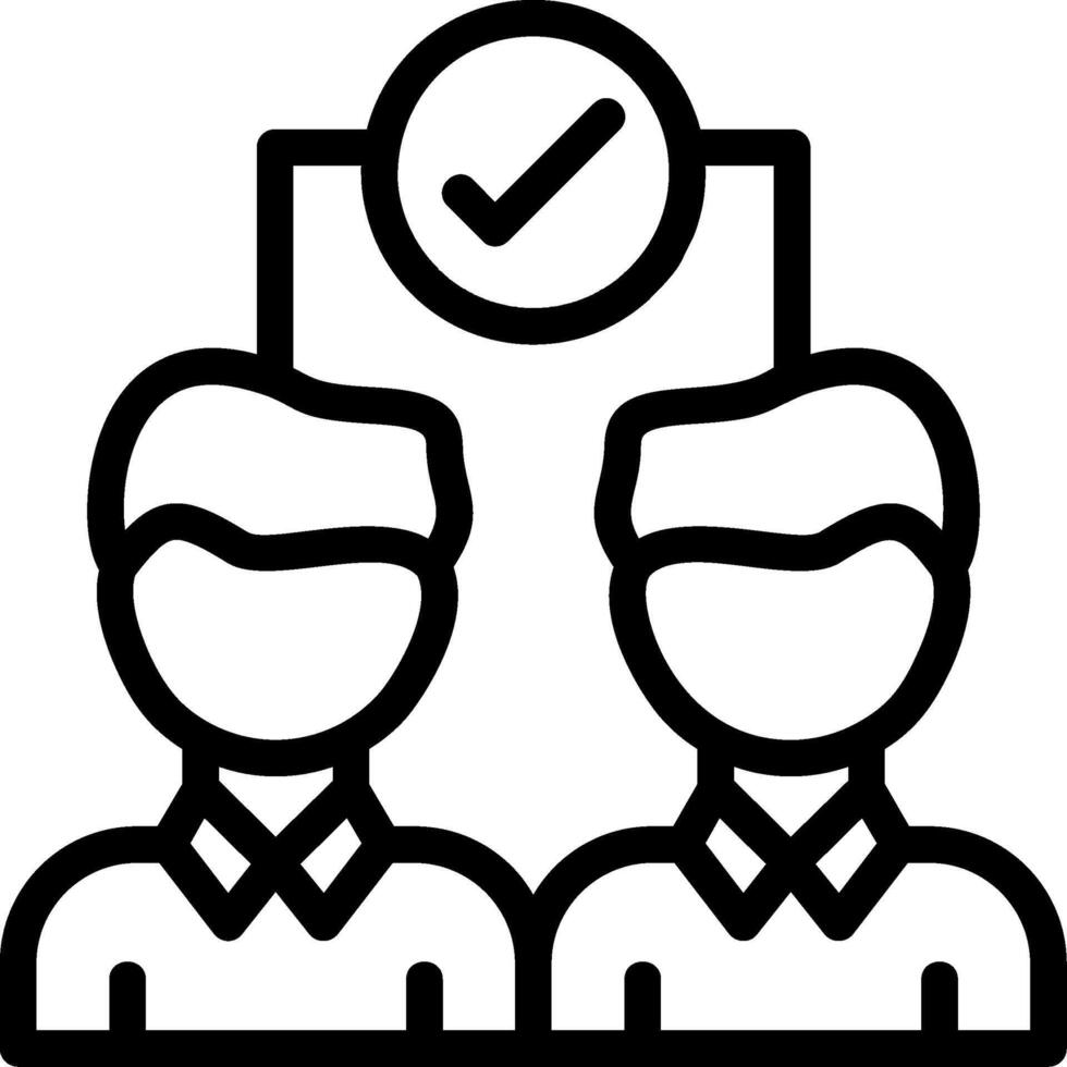 Team Line Icon vector