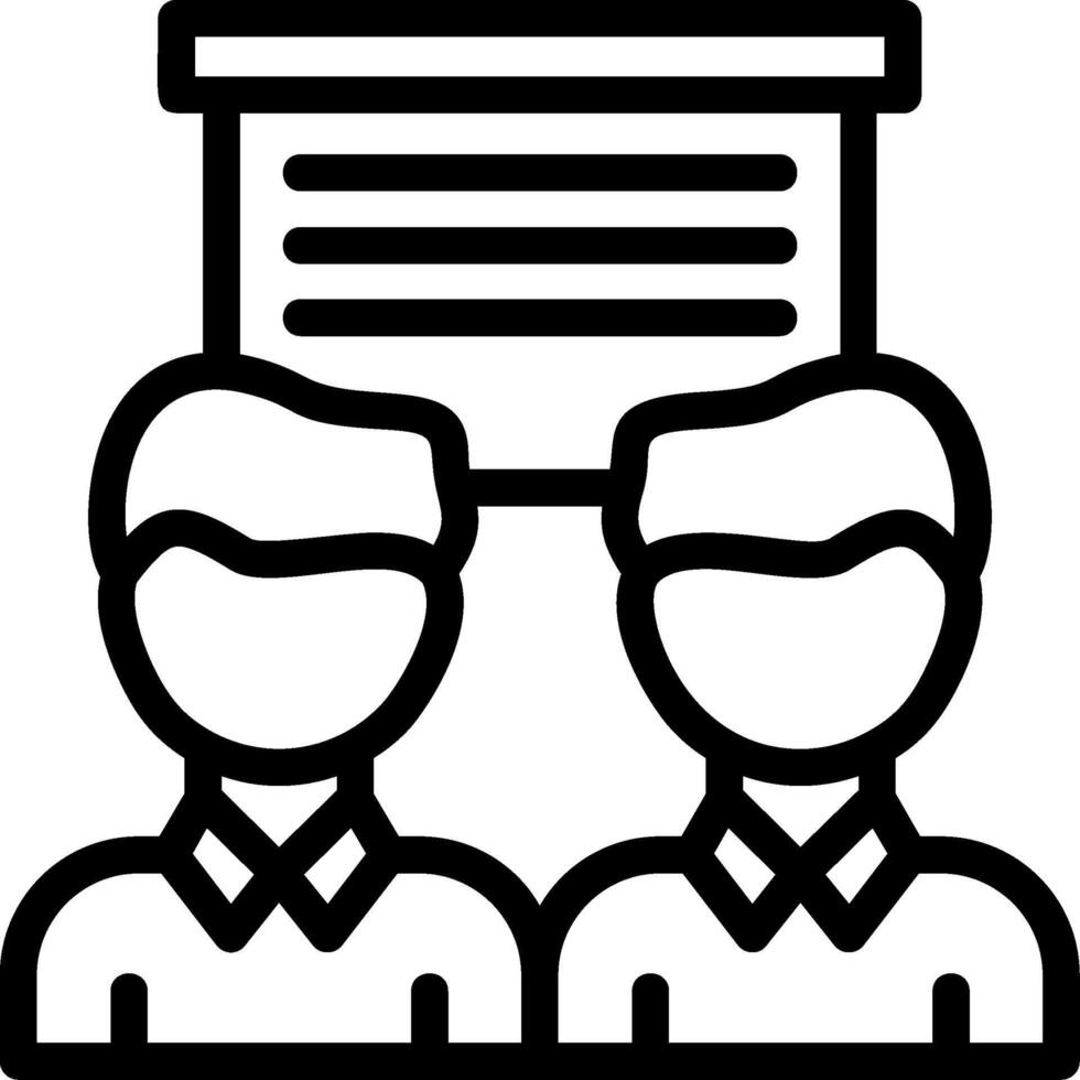 Meeting Line Icon vector