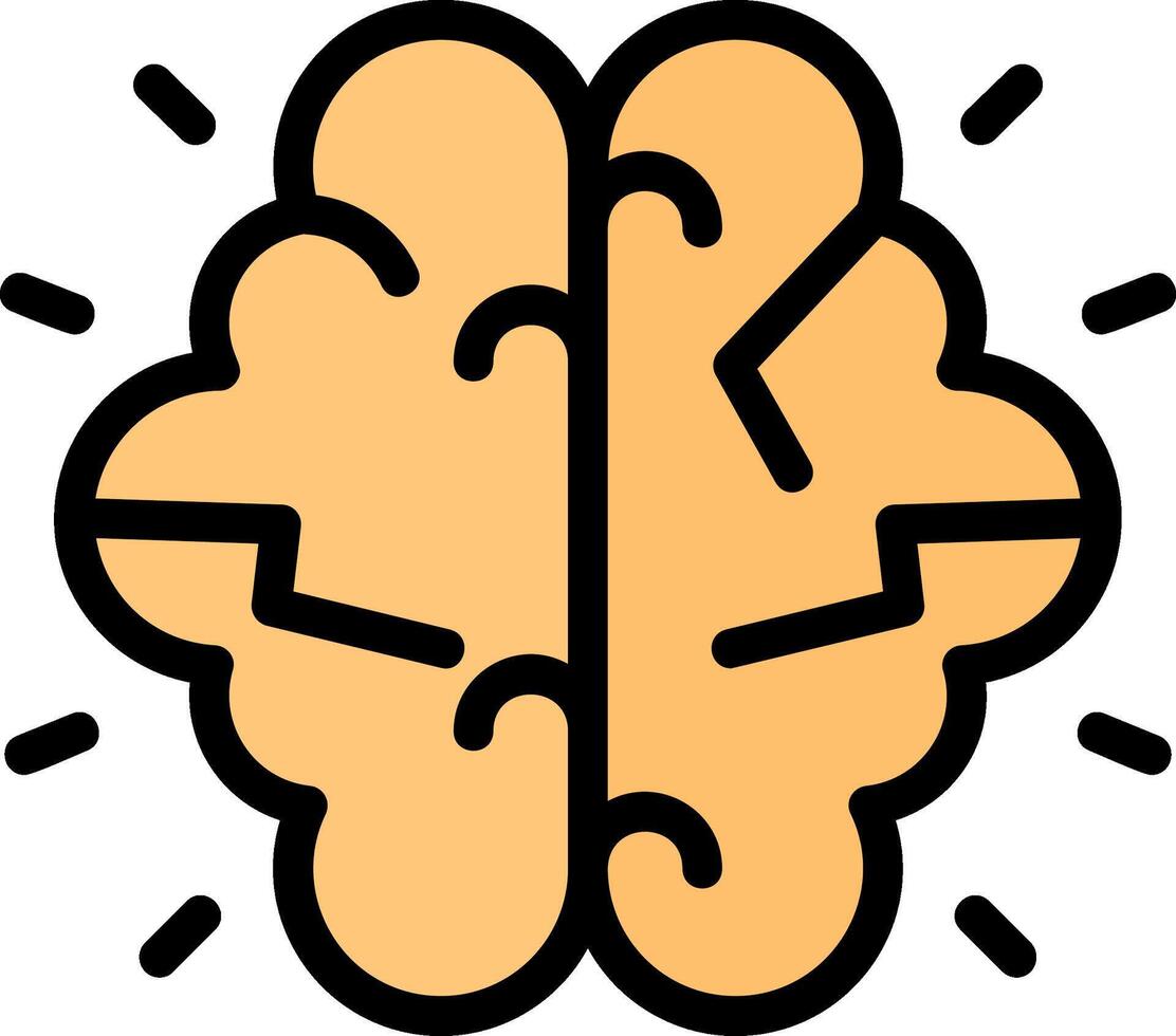 Brainstorming Line Filled vector