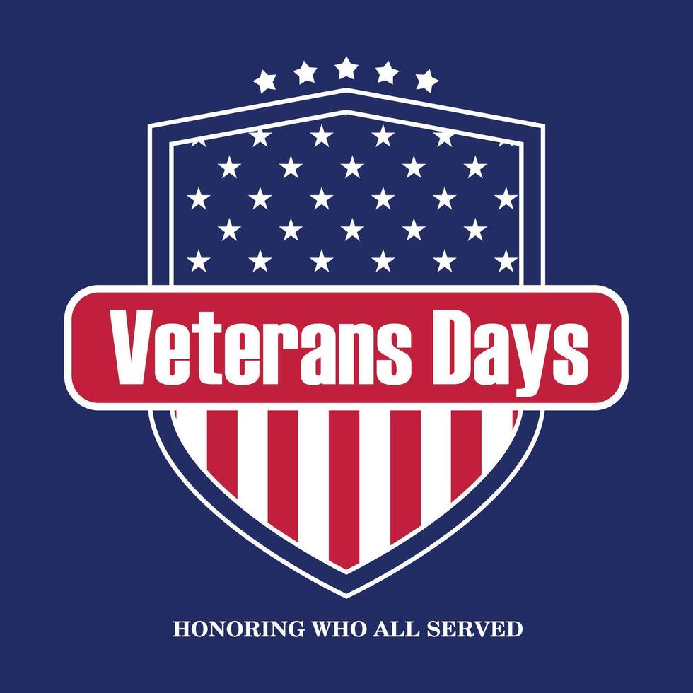 Veterans Days Vector Template Design Illustration