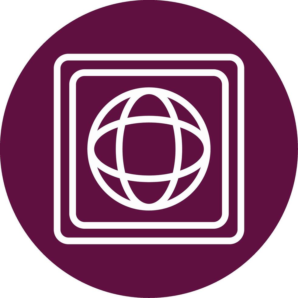LinkedIn Outline Circle Icon vector