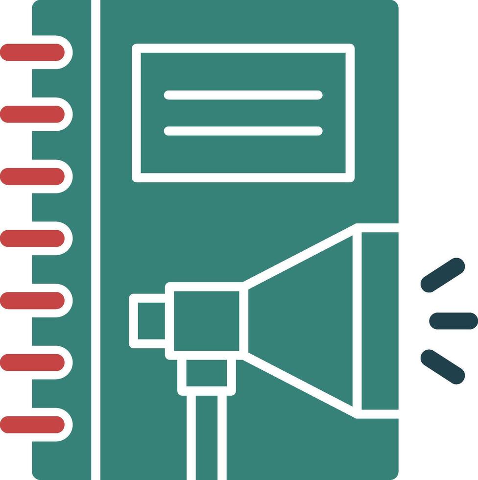 Employee Handbook Glyph Multi Color Icon vector