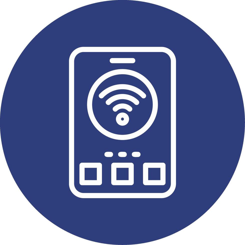 Wi-Fi Outline Circle Icon vector