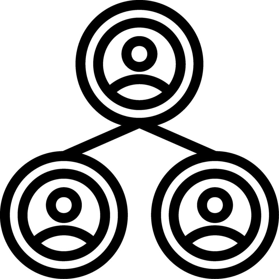 Team Building Line Icon vector