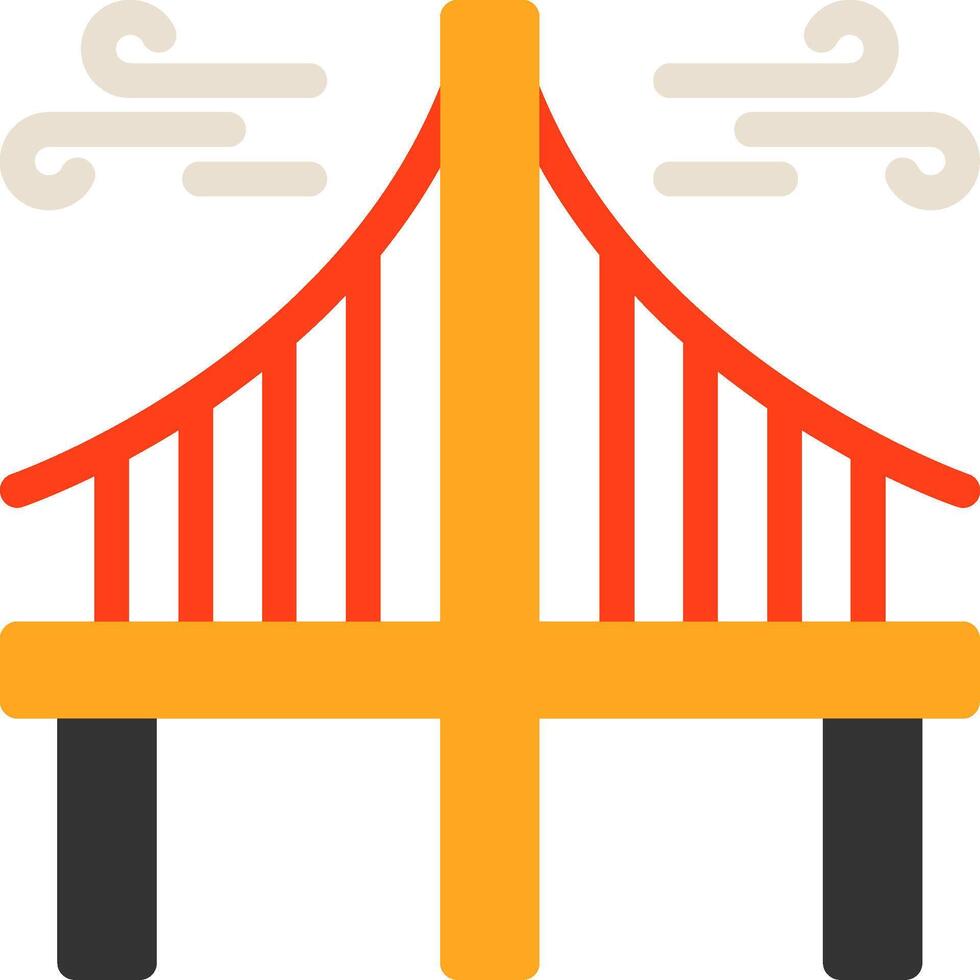 Bridge Flat Icon vector