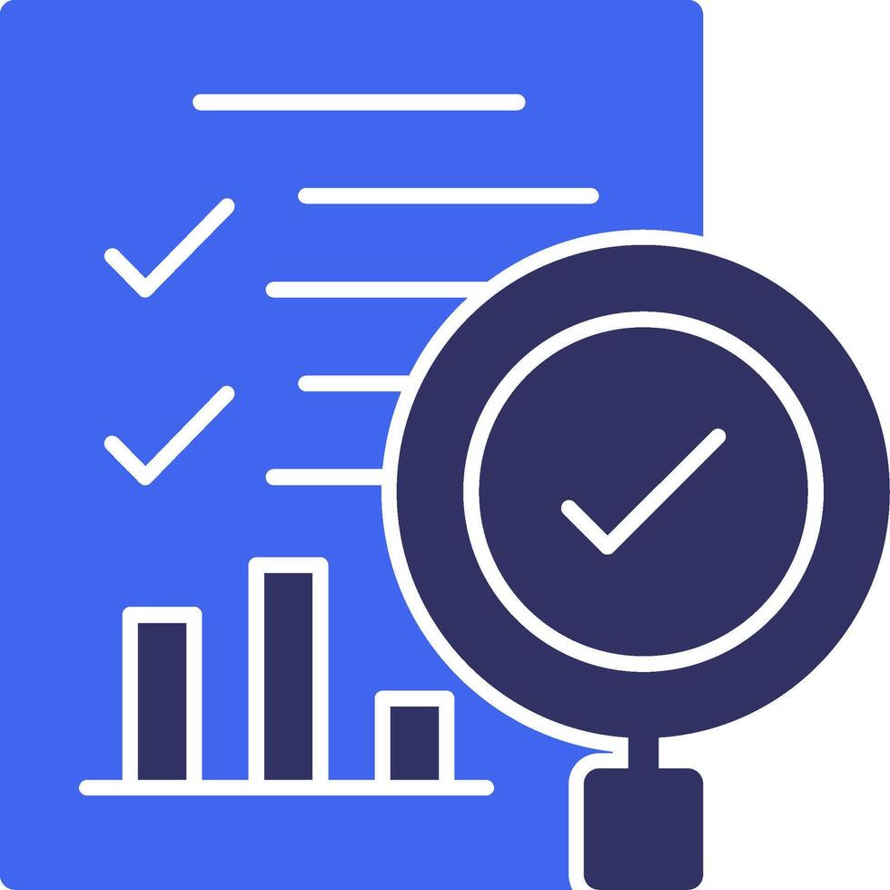 Evaluation Solid Two Color Icon vector