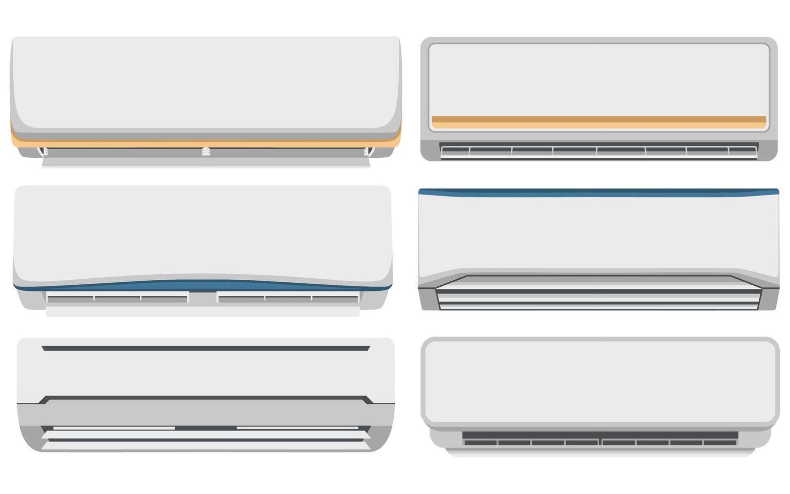 Set vector air conditioner icon design illustration