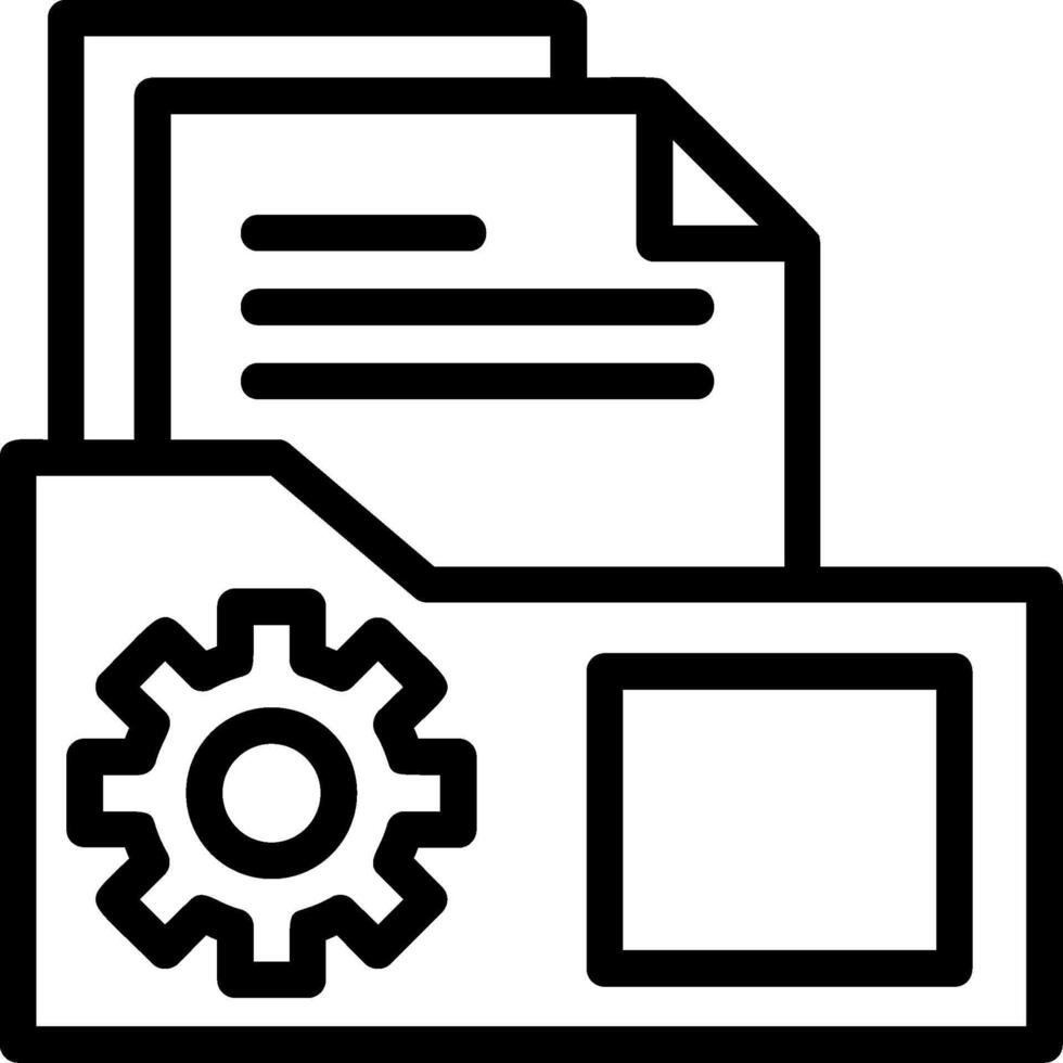 Data Management Line Icon vector