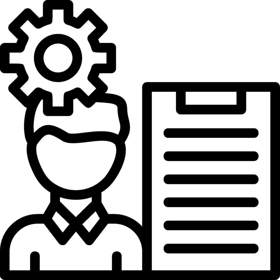 Project Manager Line Icon vector