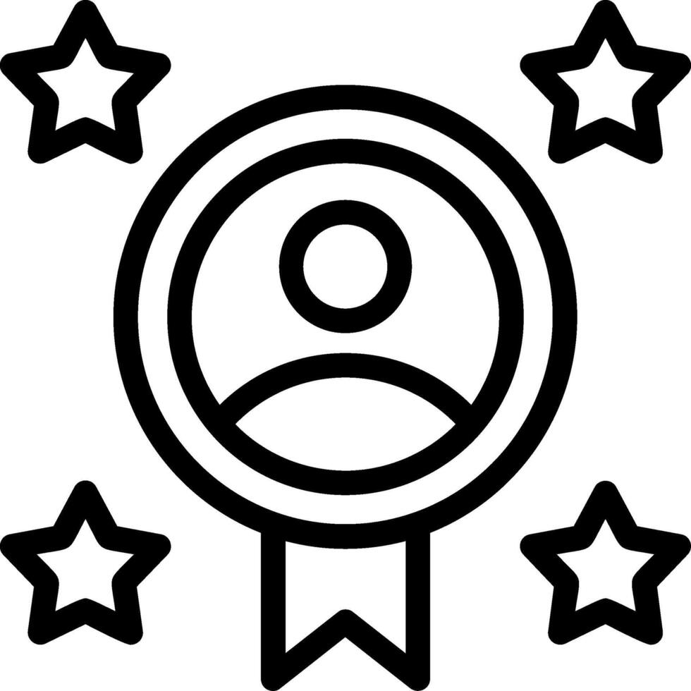 Employee of the Month Line Icon vector