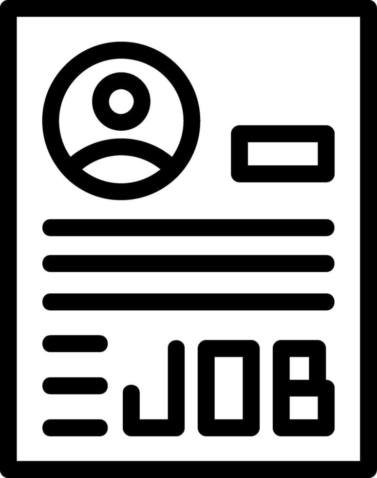 Job Description Line Icon vector