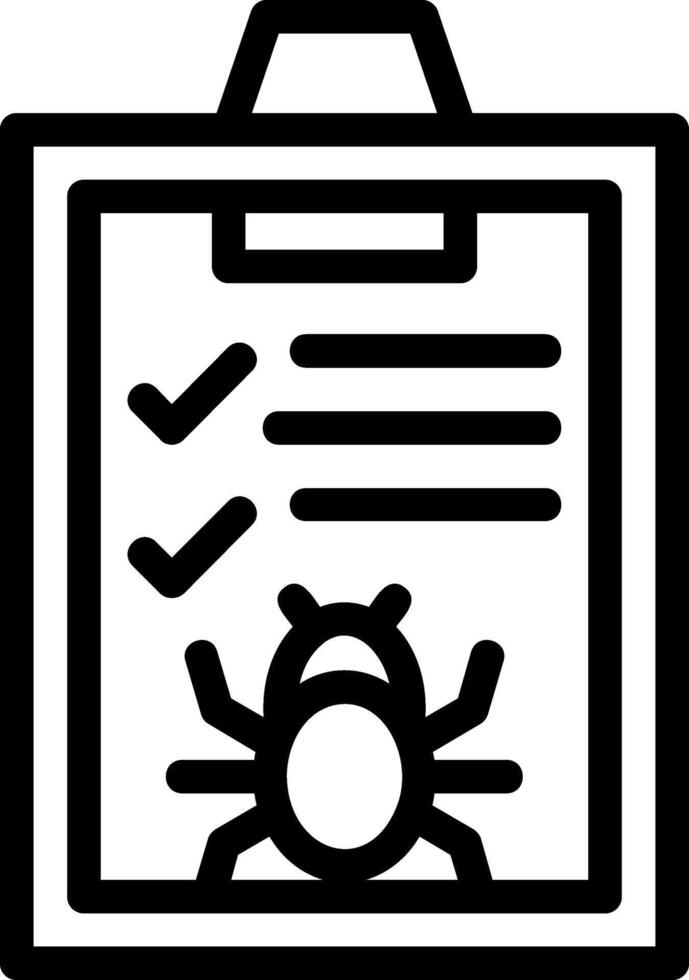 Bug Line Icon vector