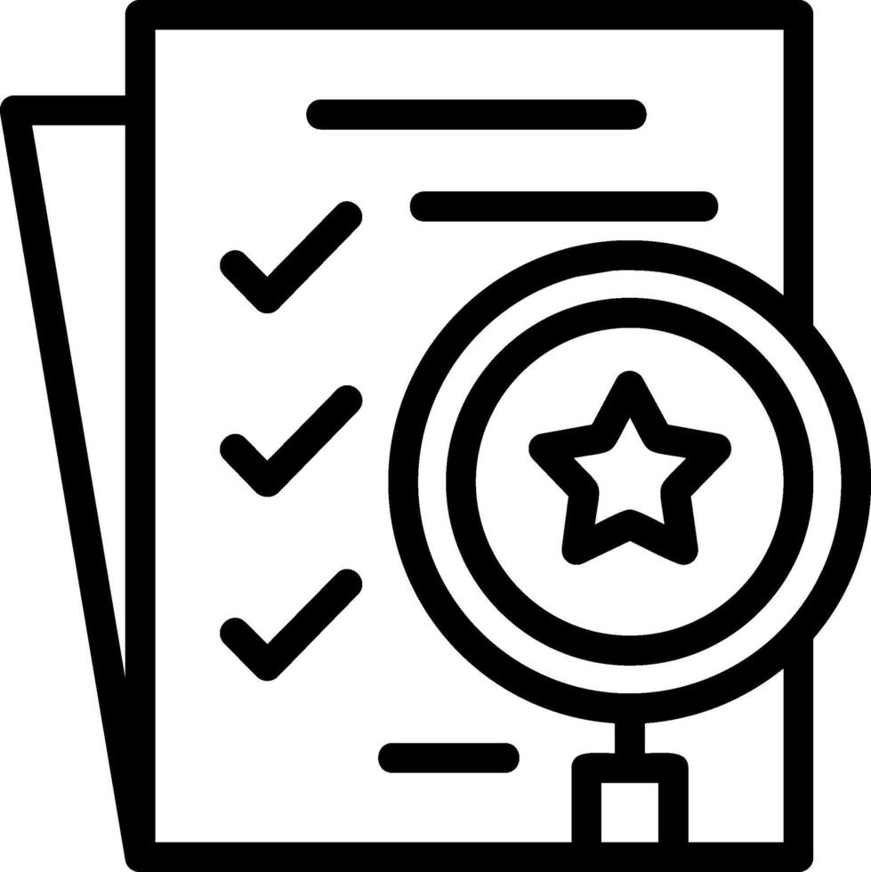 Review Line Icon vector