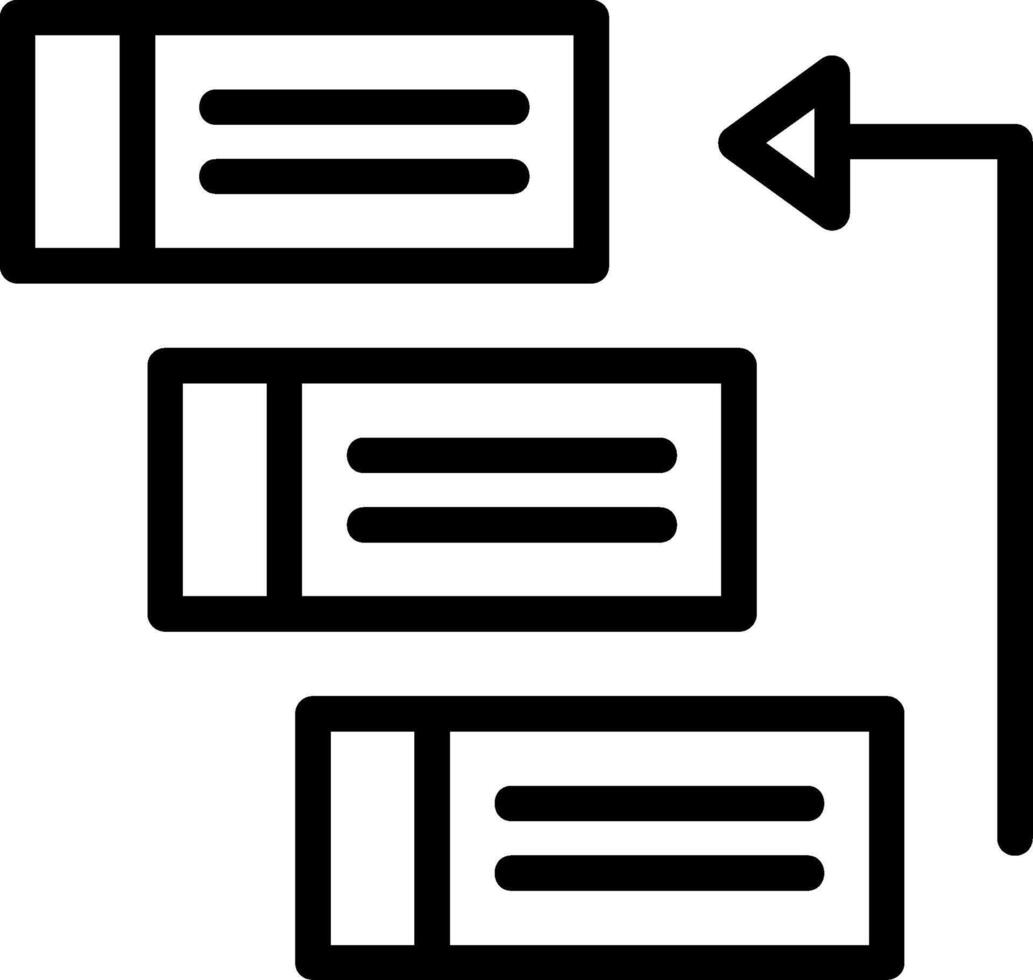 Backlog Line Icon vector