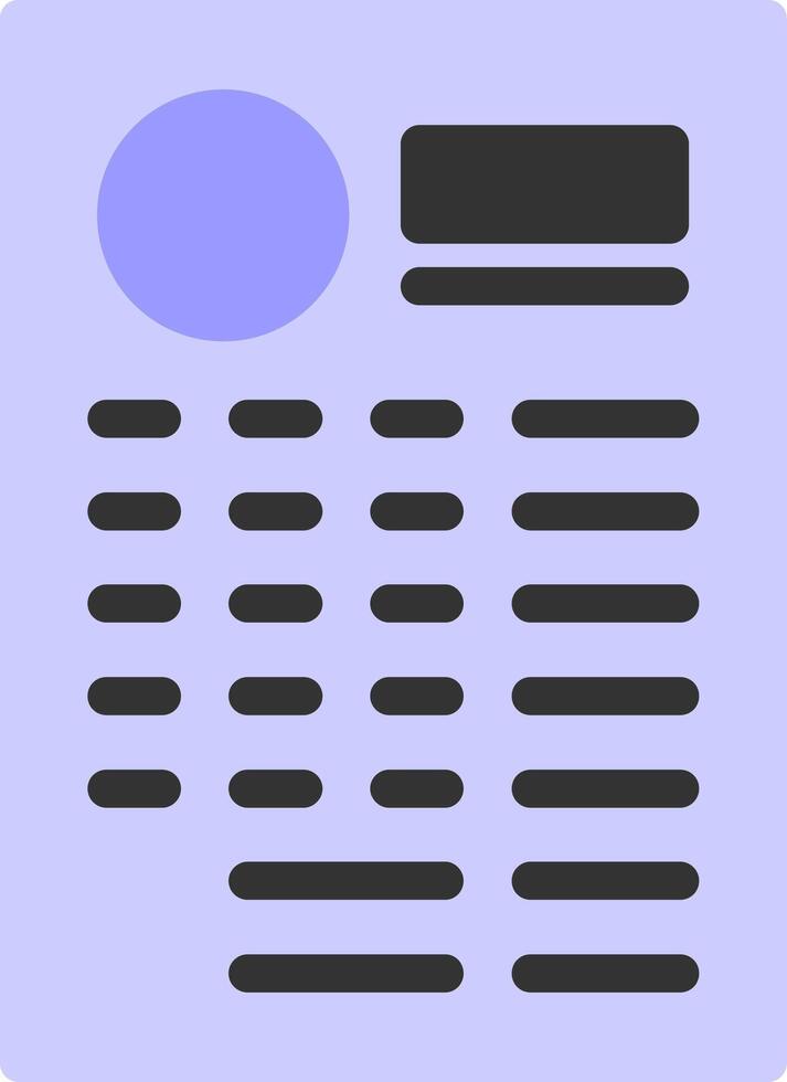 Resume Flat Icon vector