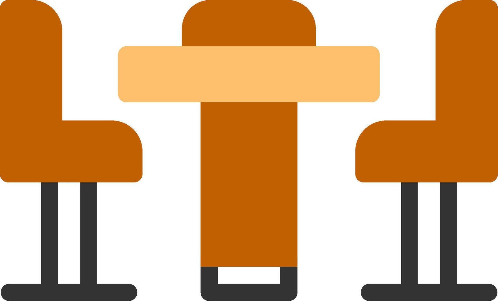 Conference Table Flat Icon vector