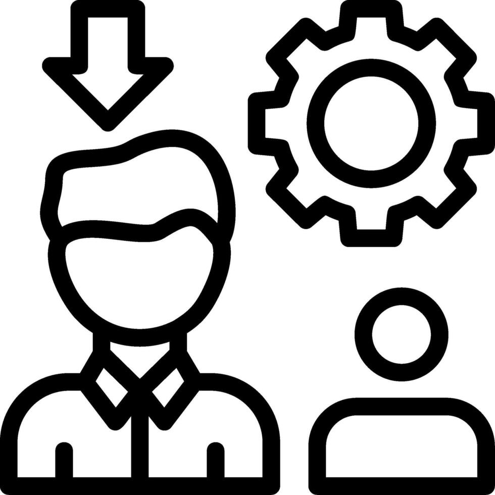 Recruitment Manager Line Icon vector