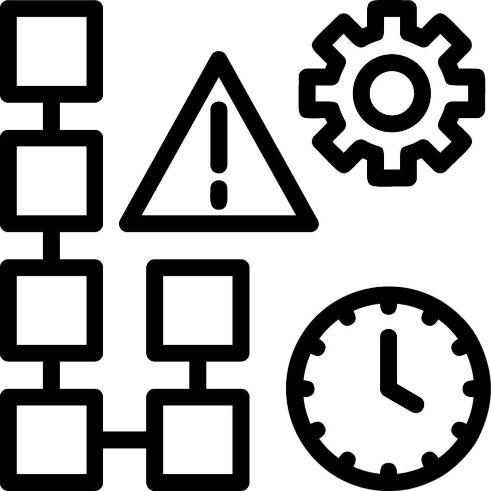 Risk Management Line Icon vector