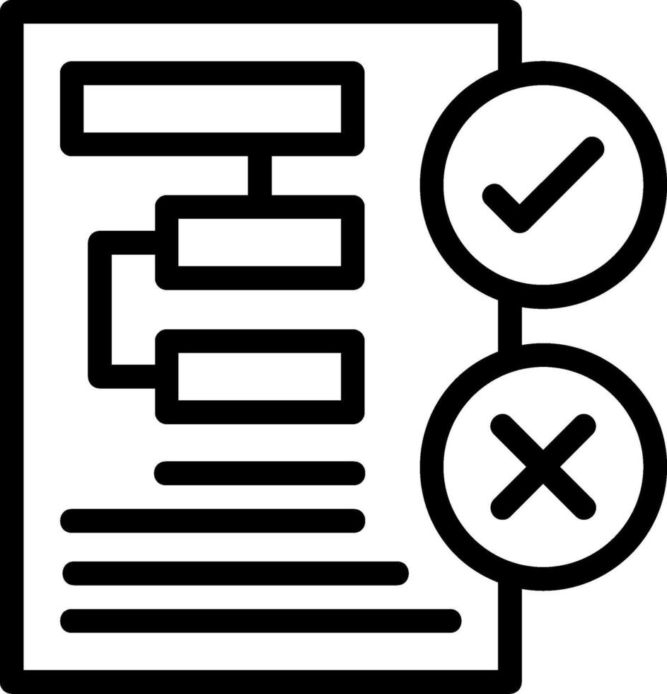 Decision Line Icon vector