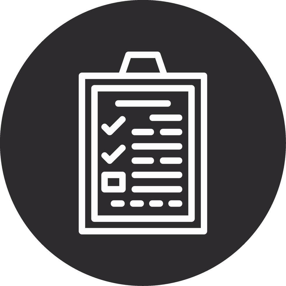 Application Form Inverted Icon vector