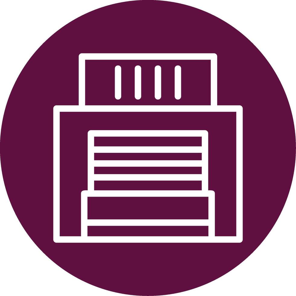Factory Door Outline Circle Icon vector