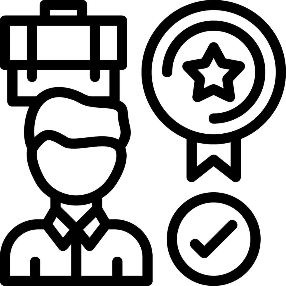 Job Satisfaction Line Icon vector