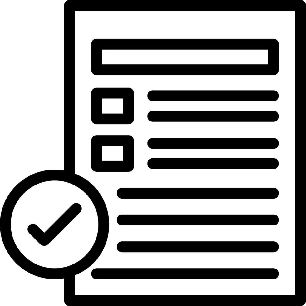 Test Line Icon vector