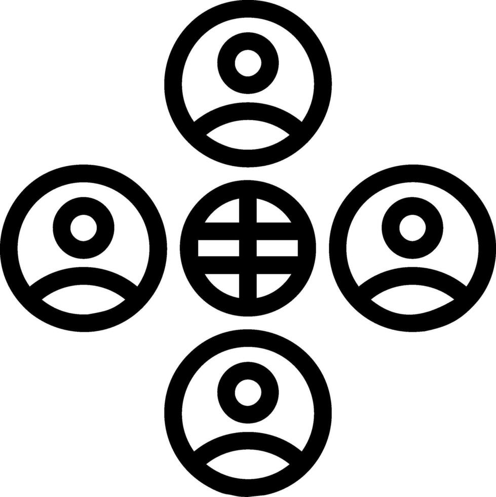 Diversity Line Icon vector