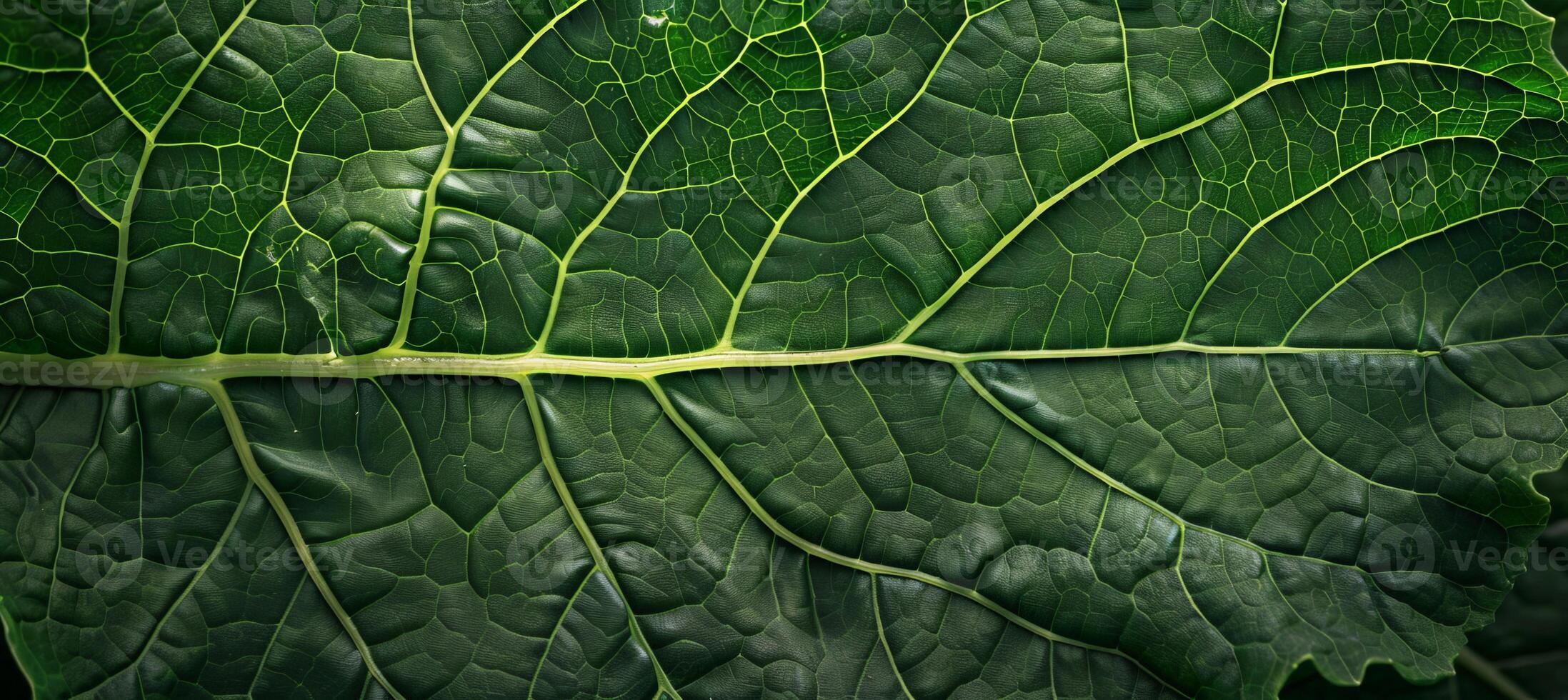 AI generated Detailed close up of green leaf skeleton texture background for nature and botanical concepts photo