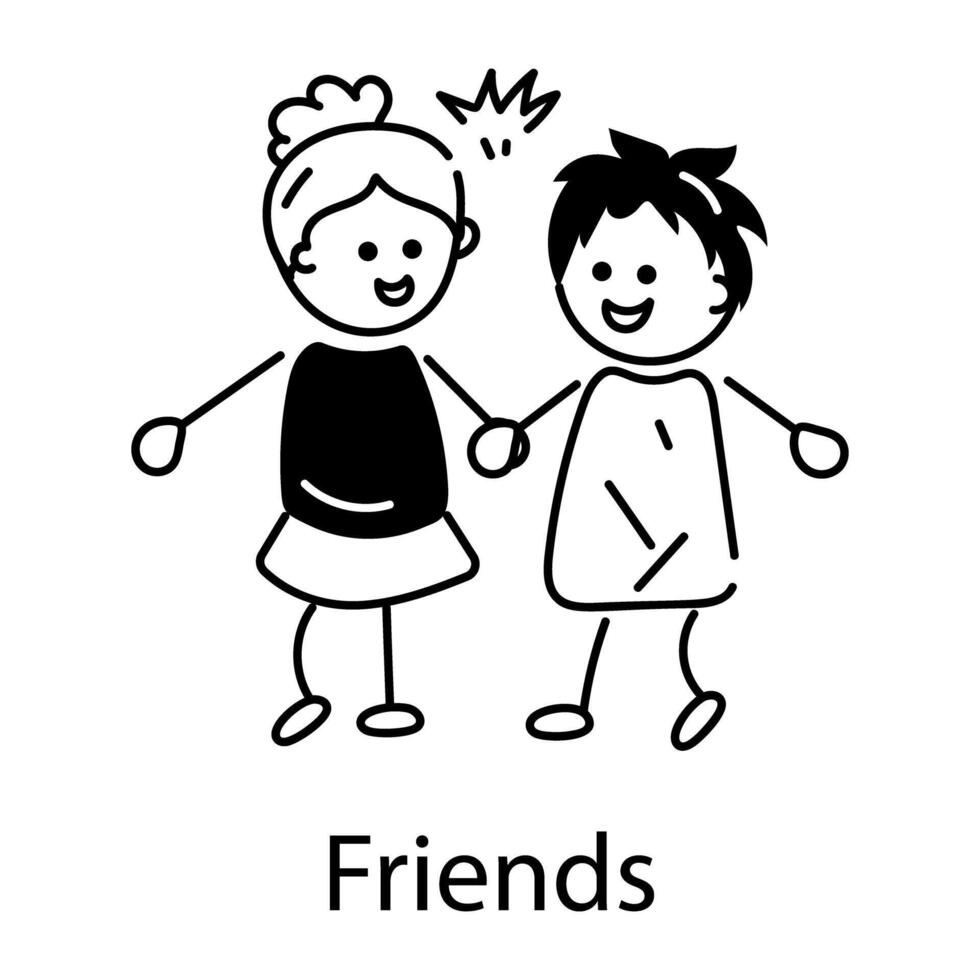 Trendy Friends Concepts vector